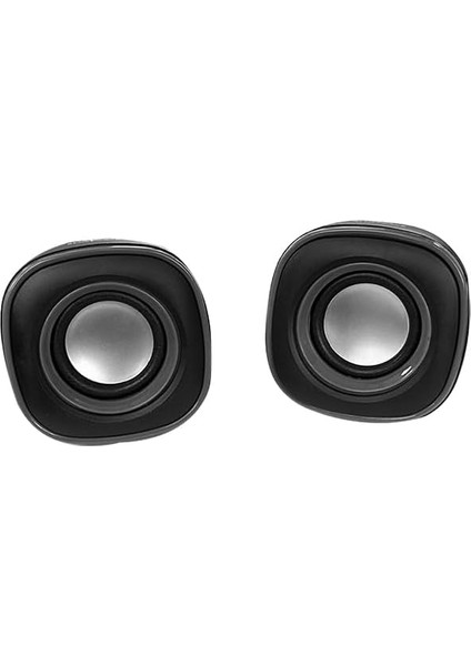 Bs-10 Kablolu USB Multimedya 6W 1+1 Speaker Mini Hoparlör Siyah Pc Laptop Uyumlu