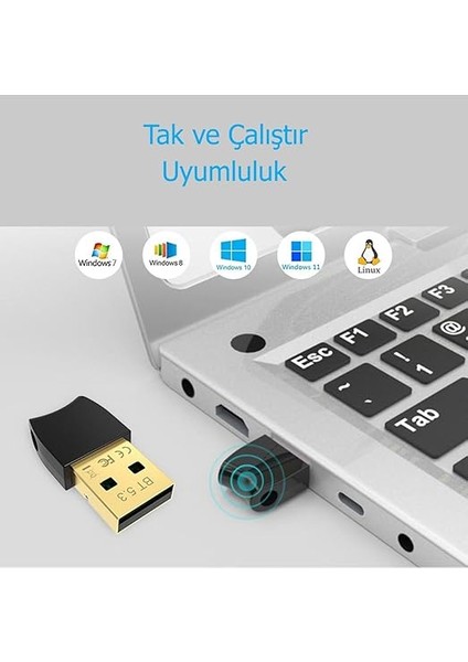 Al-Bl5.3 Bluetooth V5.3 USB Mini Bluetooth Adaptör Dongle 20MT Kablosuz Adaptör (Çoklu Cihaz Desteği Sağlar) Win7/8/10/11 Tak Çalıştır (Pc Içindir) fiyatları