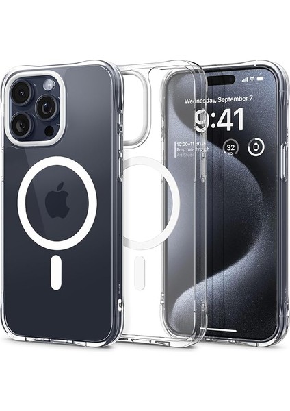Ciel By Cyrıll iPhone 15 Pro Kılıf Cecile Mag Magsafe Özellikli Crystal Clear - ACS06763