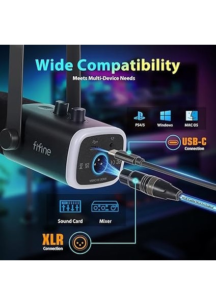 Xlr Streaming Mikrofon Dinamik Podcasting Kiti, Pc Mac Ps4/5 Için USB Oyun, Ses Kaydı, Oyunlar modelleri