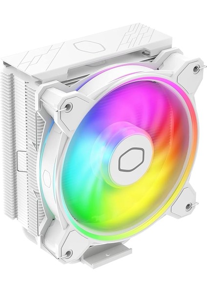 Master Hyper 212 Halo Beyaz Cpu Soğutucu - 120MM Fan | Destek Amd ve Intel Cpu Soketi Am5, Am4/lga 1700, 1200, 1151, 1150| Pwm Kasa Fanları | 51.88 Cfm Hava Akışı | 4 Isı Borusu | Gen 2 Argb