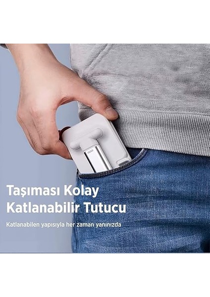Katlanabilir Masaüstü Telefon Standı Beyaz indirimleri