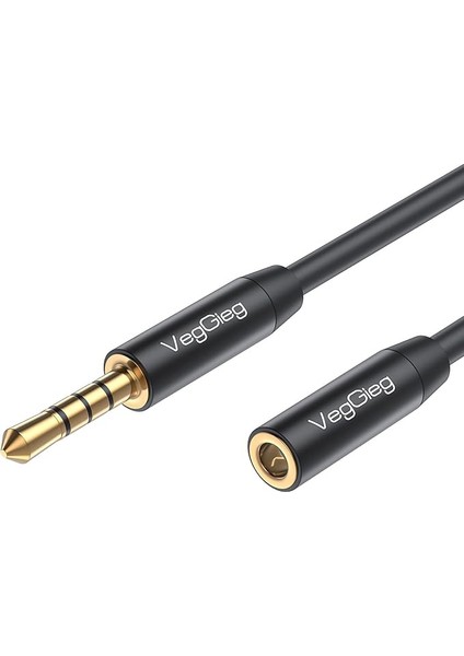 3.5mm Trss Aux Kulaklık Mikrofon Ses Uzatma Kablosu 1 Metre