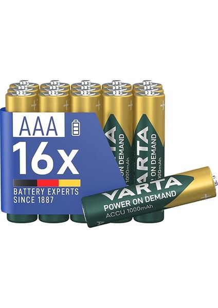 Power On Demand Rech.aaa 1000MAH 2x8 Foil