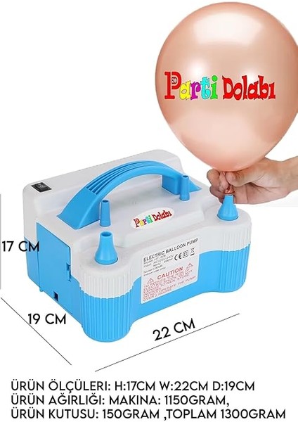 Dolabı HT508 Çift Hava Çıkışlı 2 Düğmeli Balon Şişirme Makinası, Elektrikli Balon Pompası 700W 1.3kg modelleri