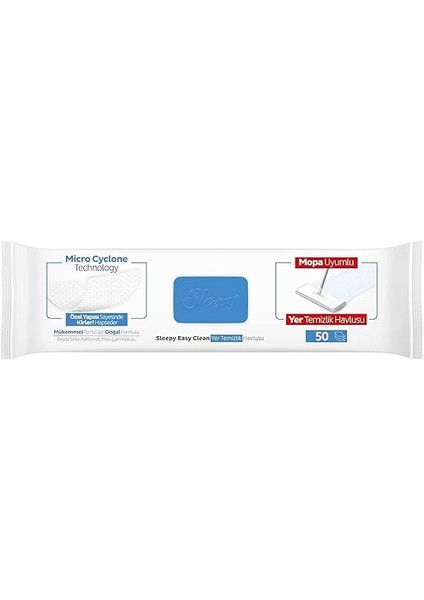 Easy Clean Çamaşır Suyu Katkılı Mopa Uyumlu Yer Temizlik Havlusu&mendili 50 Yaprak fiyatları