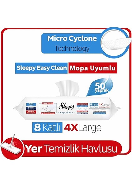 Easy Clean Çamaşır Suyu Katkılı Mopa Uyumlu Yer Temizlik Havlusu&mendili 50 Yaprak modelleri