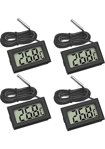 Dijital LCD Termometre Sıcaklık Monitörü Harici Sensörü ile Buzdolabı Dondurucu Buzdolabı Akvaryum