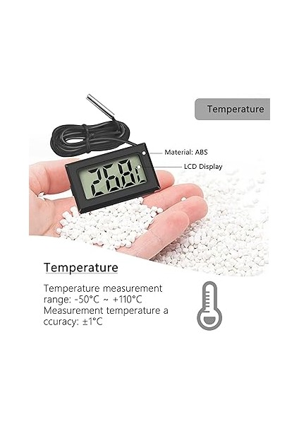 Dijital LCD Termometre Sıcaklık Monitörü Harici Sensörü ile Buzdolabı Dondurucu Buzdolabı Akvaryum modelleri