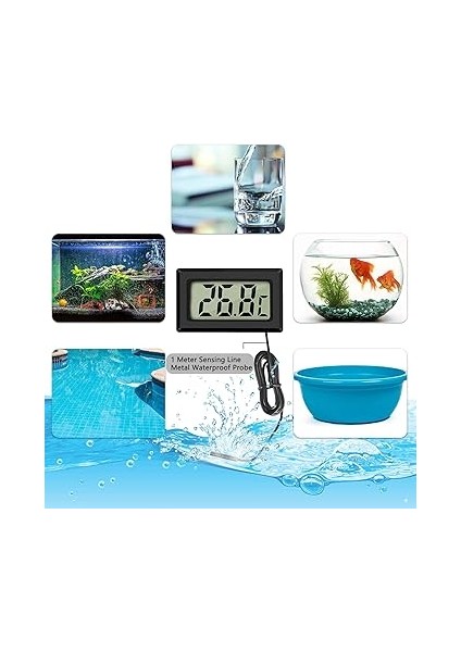 Dijital LCD Termometre Sıcaklık Monitörü Harici Sensörü ile Buzdolabı Dondurucu Buzdolabı Akvaryum indirimleri