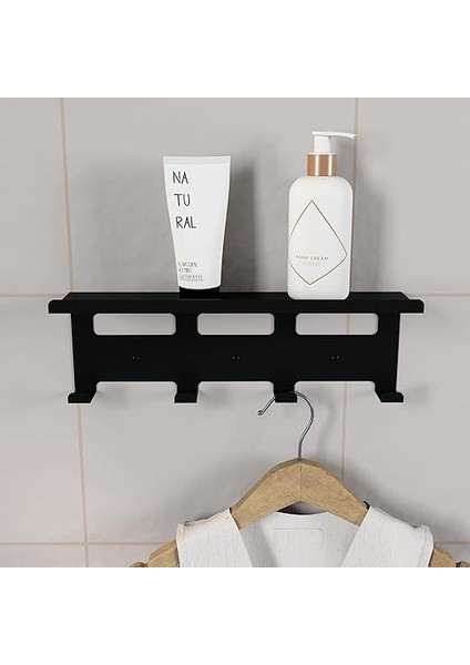 Metal Duvar Rafı ve Askılık - Çok Amaçlı Askı Aparatatı - Banyo, Mutfak, Giyinme Odası, Kiler ve Oda Kapı Arkaları Için Uygun fiyatları