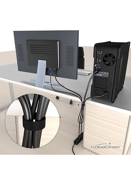 – Cırt Kablo Bağı – 15 M×12,5mm – Istenen Boyutta Kesilebilir, Yeniden Kullanılabilir (Kesilebilir Cırt Rulosu, Tekrar Kapatılabilir Bant Kabloları Vs. Bağlar, Siyah) fırsatları