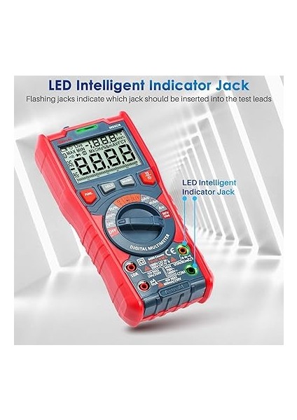 M6K0R 6000 Trms Dijital Multimetre, Voltmetre, Polimetre, Ac/dc Akım, Ac/dc Gerilim, Direnç, Frekans, Kapasitans, Süreklilik, Test Diyotları Için Test Cihazı Sayımları fırsatları