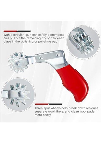 Parça Yün Bakım Fırçası Parlatma Mahmuzu Seti Parlatma Pedleri Için Temizleyici Yün Kompozit Ped Detayı (Yurt Dışından) fiyatları
