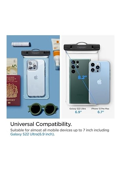 Aqua Shield Waterproof (Tüm Cihazlarla Uyumlu) Ipx8 Sertifikalı Su Geçirmez (Havuz & Deniz Için Kılıf) A601 Crystal Clear - AMP04526 fiyatları