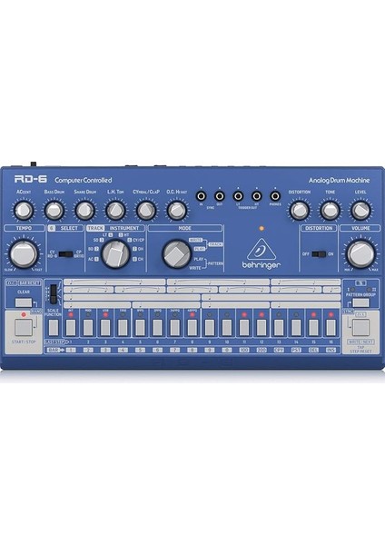Rd6-Bu, Klasik Analog Drum Machine (8 Drum Sesi, 16-Adımlı Sequencer ve Distortion Efekti)