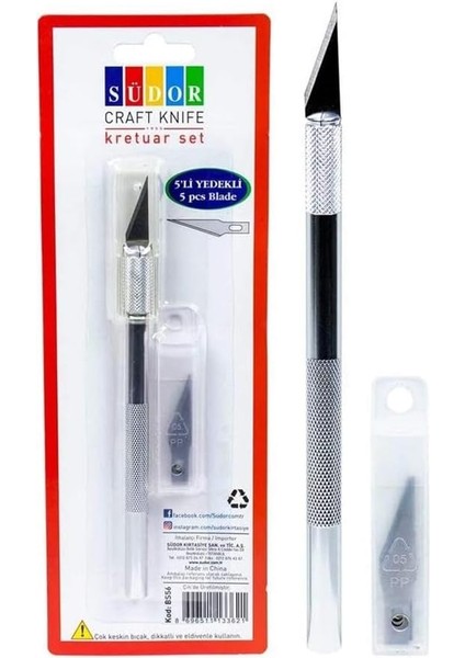 Bıçağı 5 Yedek Bıçaklı 1 Paket Hobi Maket Tasarım Neşteri Çelik Alaşımlı Paslanmaz Hassas Kesim Bıçağı 25 Dereceli
