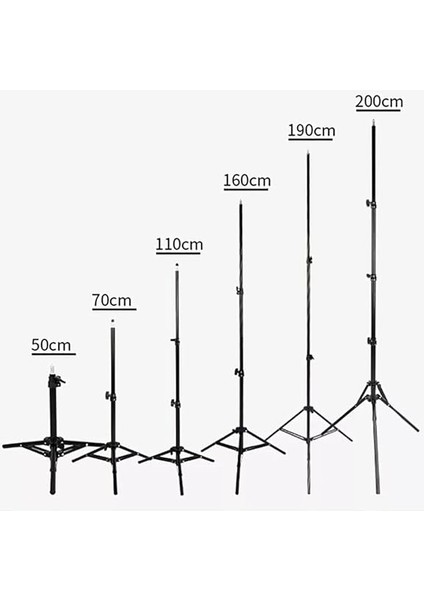 Alüminyum Alaşımlı Işık Standı 2 Metre Ayarlanabilir Yaylı Yastıklı Fotoğraf Tripod Standları Fotoğraf Stüdyosu Flaşları, Halka Işık Standı, Fotoğraf Ekipmanları Flash Standı fiyatları