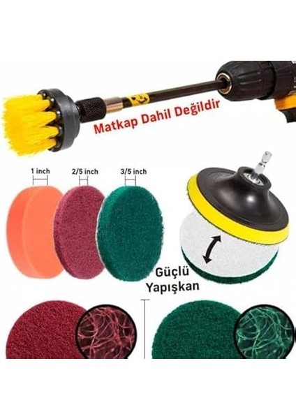 Mobile 22 Parça Koltuk, Duvar, Küvet Detaylı Temizlik Için Matkap Fırçaları,çok Amaçlı Temizlik Seti indirimleri