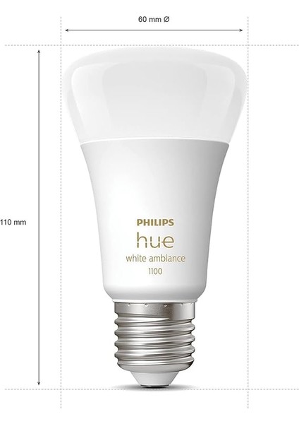 Huewa 8-75W Beyaz Ambiyans Akıllı E27 LED Ampul 2'li Ekopaket, Bluetooth Özellikli fırsatları