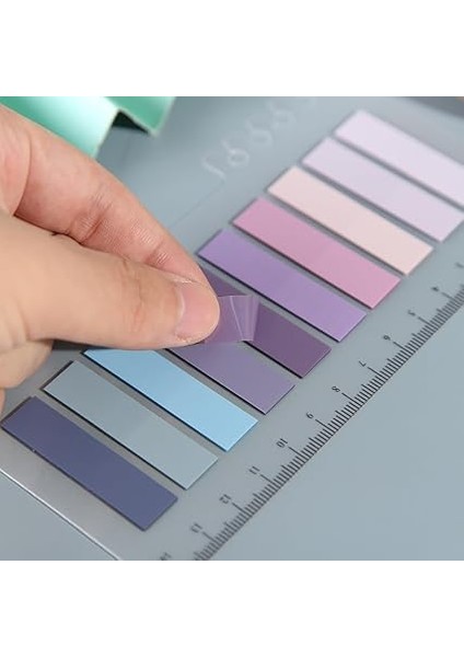 Post It 10 Renkli 200 Yaprak Şeffaf Yapışkan Not Kağıtları Sticky Notes Etiket Not Defteri Kitap Ayracı Gökkuşağı Serisi (Gül Kokusu) fiyatları