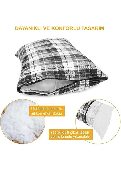 Kamp Yastığı, Seyahat Yastığı, Silikon Elyaf Dolgulu Hafif Küçük Yastık, Orta Sertlikte, Nefes Alabilir Kılıf, Kamp, Uçak ve Araba Için Ideal 30X45CM Flanel Gri indirimleri