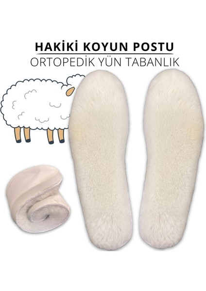 Ortopedik Yün Tabanlık, Kışlık Termal ve Rahat Ayakkabı Destekçi