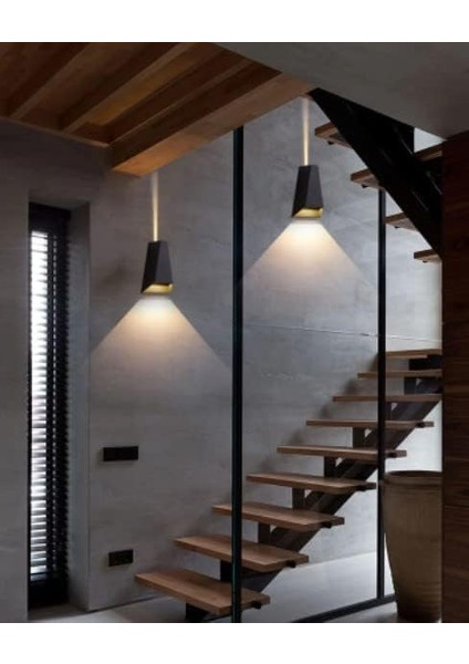 Malta 6 W (2X3W) Çift Taraflı LED Modern Dış ve Iç Mekan Aplik Aydınlatma Lamba IP54 Duvar Lambası fırsatları