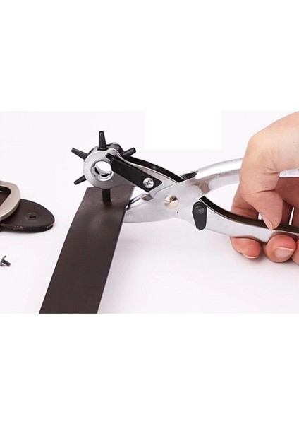 Kemer Delme ve Perçin Pensesi Ikli Set Deri Plastik Delici modelleri