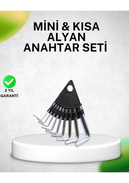 Buğz 9 Parça Alyan Anahtar Seti Isıl Işlem Görmüş Dayanıklı Çelik