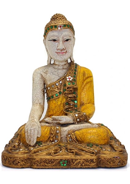 Ahşap Oturan Buda Figürü 2/9 fiyatları