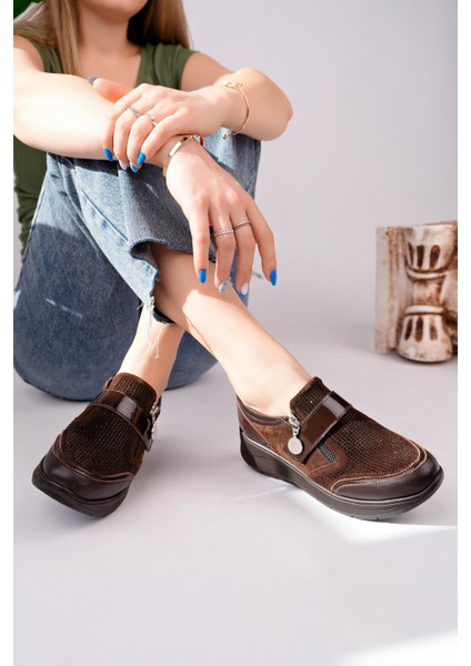 Kadın Kahve Hakiki Deri Casual Ayakkabı