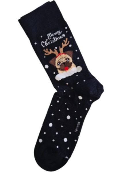 Yılbaşı Temalı Bug Köpek Desenli Soketçorap Unısex fırsatları