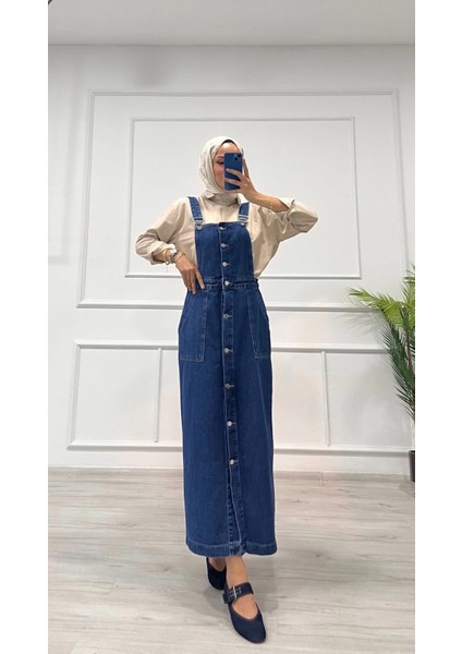 Lzrdwzrd Etekli Salopet Enzim Süper Taş Yıkama Koyu Mavi D2521 (Beden: 38) indirimleri