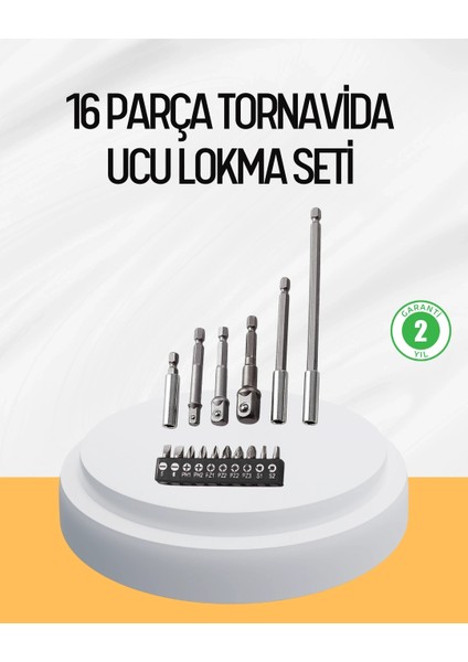 Buğz Ergonomik 16 Parça Bits Tornavida Uç ve Adaptör Seti