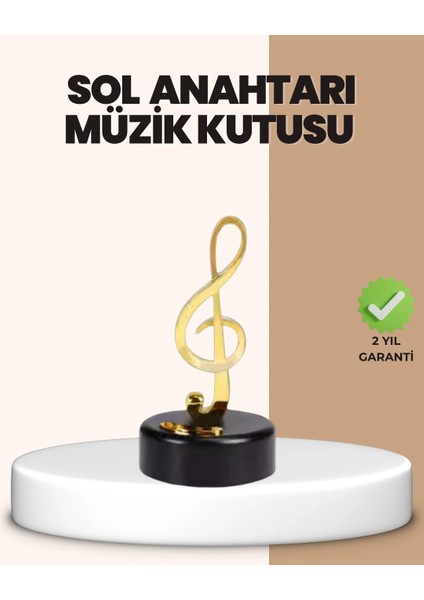 Buğz Sol Anahtarı Temalı Döner Müzik Kutusu Melodili Dekoratif Ürün