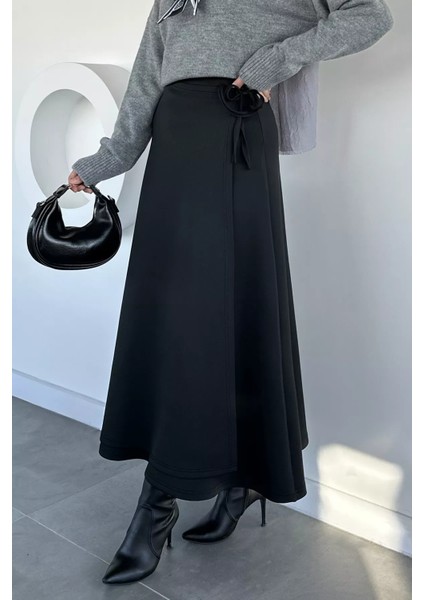 Bel Bağlama Detaylı Kiloş Scuba Tesettür Etek P-00019656 modelleri