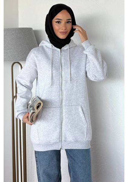 Kapüşonlu Şardonlu Tesettür Sweatshirt P-00019654 fiyatları