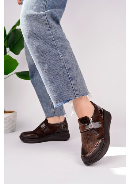 Kadın Kahve Hakiki Deri Casual Ayakkabı modelleri
