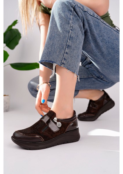 Kadın Kahve Hakiki Deri Casual Ayakkabı fırsatları