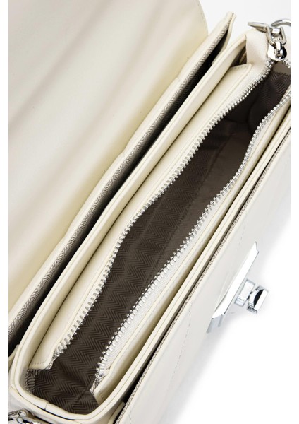 C1002 Kadın Taşlı Omuz Çantası Beyaz fırsatları