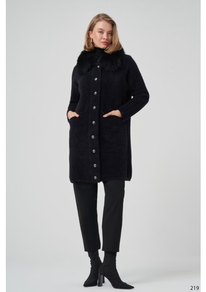 7011 Kürk Yaka Angora Kaban