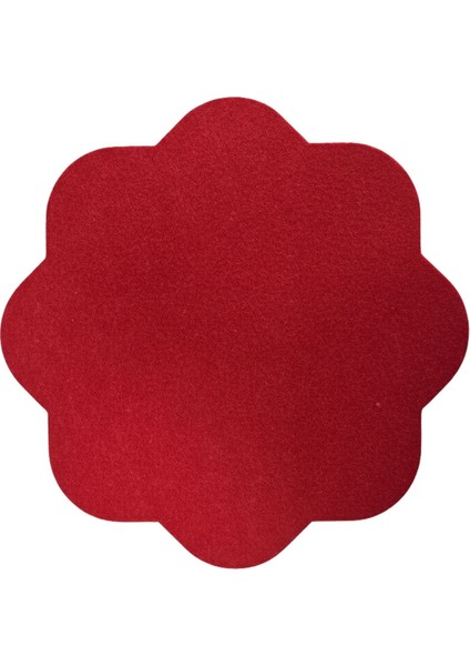 2 Adet Keçe Amerikan Servis-Kolay Silinebilir SUPLA-33X33 Cm-Sekizgen Çiçek Desenli