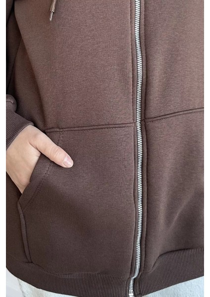 Kapüşonlu Şardonlu Tesettür Sweatshirt P-00019654 indirimleri