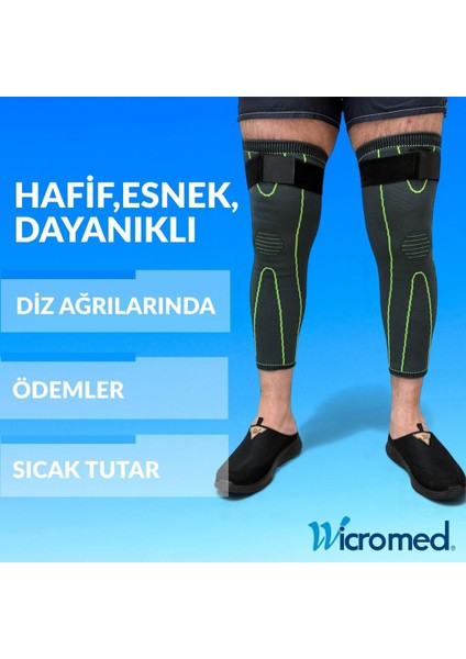 Kompresyon Destekli, Kaymaz, Ağrı Azaltıcı Diz Koruyucu Sıcak Tutan Dizlik Lüx Örgü