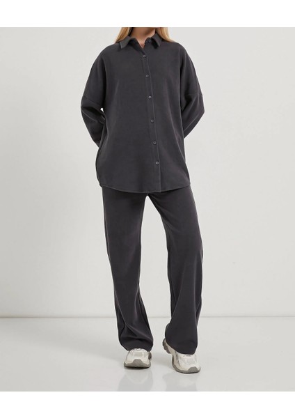 Kadın Oversize Kalıp Selanik Kumaş Gömlek Pantolon Üst Kalite Alt Üst Ikili Takım fiyatları