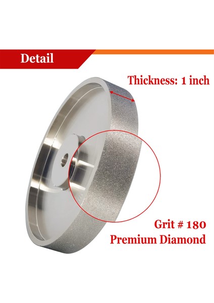 Cbn Taşlama Tekerleği, 1/2 Inç Mil ile 6x1 Inç Genişliğinde, Yüksek Hızlı Çelikleri Bilemek Için Elmas Taşlama Tekerleği, 180 Kum (Yurt Dışından) fırsatları