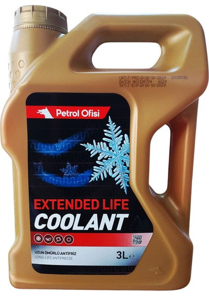 Extended Life Coolant Kırmızı Organik Antifriz 3 Lt (Ü.t: 18.10.2024)