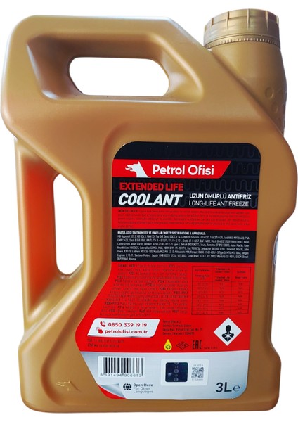 Extended Life Coolant Kırmızı Organik Antifriz 3 Lt (Ü.t: 18.10.2024) fiyatları