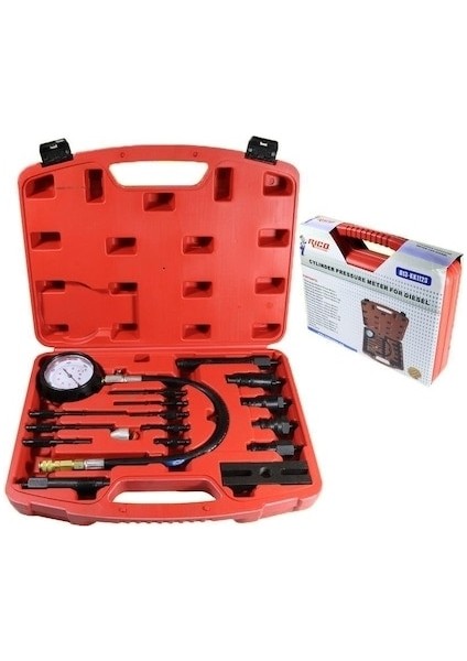 013-KK1123 Dizel Motor Kompresyon Test Kiti Cihazı 17 Parça